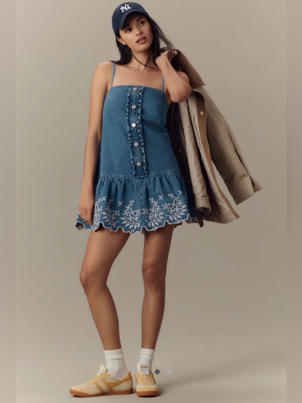 Anthropologie x Damson Madder Lana Drop-Waist Mini Dress NWT - Picture 3 of 7